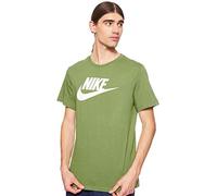 Nike M NSW TEE Icon Futura T-Shirt - Tree Line/(White), Small