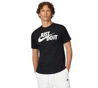 NIKE M NSW TEE Just Do It Swoosh T-Shirt - Black/(White), Large-T