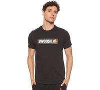 Nike M NSW TEE Swoosh Bmpr Stkr T-Shirt - Black/(White), X-Large