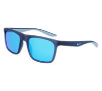 Nike Man NIKE CHAK M DZ7373 434 Sunglasses Plastic White Blue Squared Mirrored Photochromatic