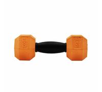 Arlee Home Fashions Nike Max Fusion Dumbbell Dog Chew Toy - Hi-Visibility Interactive Treat Dispenser, Tough Natural Rubber for Small Breeds, Made with Nike Grind, Orange, Small