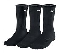 Nike Men 3PPK Cushion Crew Socks - Black/White, Large