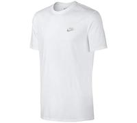 NIKE Men Club Embroidered Futura T-Shirt - White/Black, Small