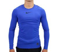 Nike Men Compression Long Sleeve Shirt - Game Royal/Black/Black, X-Large