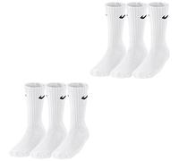 Nike Men Cush Crew Socks (pair Of 3) - White/Black, Medium/Size UK 5 - 8