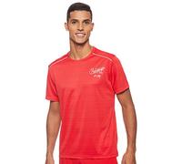 Nike Men Dri-Fit Miler Graphic Running Top - University Red/White/Reflective Silver, X-Large