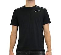 Nike Dri-FIT Miler Men's Short-Sleeve Running Top - Black - Polyester S
