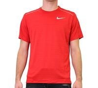 Nike Men Dri-Fit Miler Running Top - University Red/Reflective Silver, XX-Large