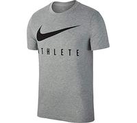 Nike Men Dri-Fit Training T-Shirt - Dark Grey Heather/Black, X-Large
