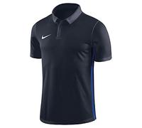Nike Men Dry Academy 18 Short Sleeve Polo - Obsidian/Royal Blue/White, Large
