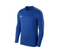 Nike Men Dry Park 18 Drill Crew Long Sleeve Top - Royal Blue/White/White, X-Large