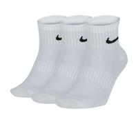 NIKE Men Everyday Lightweight Ankle Training Socks (3 Pair) - White/Black, M