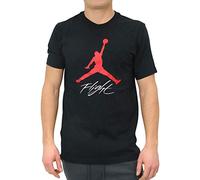 Nike Men JUMPMAN FLIGHT HBR TEE T-shirt - Black/Gym Red, X-Large