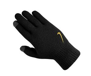 Nike Men Knitted Tech and Grip Gloves - Black/Anthracite/Metallic, Small/Medium