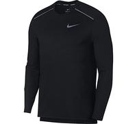 Nike Men M NK BRTHE RISE 365 LS Long Sleeved T-shirt - Black/Reflective Silver, Medium