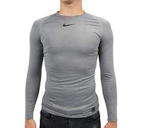 Nike Men M Np Top Ls Comp Long Sleeved T-Shirt - Carbon Heather/Black/Black, 4XL-T