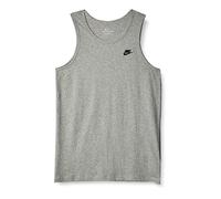 Nike Men M NSW Club Tanktop, Grey (dk grey heather/Black), L