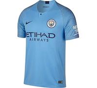 Nike Men Manchester City Stadium Home Short Sleeve Top - Field Blue/Midnight Navy, Large