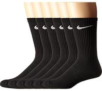 NIKE Men Perf Cush Crew Socks - Black/White, Large