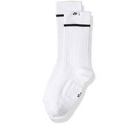 Nike Men Snkr Sox Essential Crew Socks (2 Pair) - White/Black/Black, M