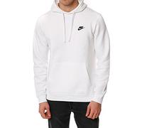 NIKE Men Sportswear Club Fleece Hoodie - White/White/Black, M