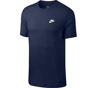 Nike Men Sportswear Club T-Shirt - Dark Obsidian/White, Large