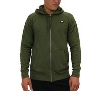 Nike Men Sportswear Hooded Full Zip Top - Olive Canvas/Heather/Olive Canvas, M