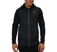 Nike Men Sportswear Optic Full-Zip Hoodie - Black/Heather/Black, Large
