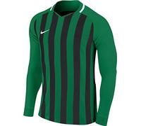 Nike Men Striped Division III Jersey LS Jersey - Pine Green/Black/White/White, X-Large