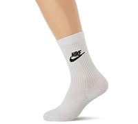 Nike Men U Nk Nsw Evry Essential Crew Socks - White/Black, Large