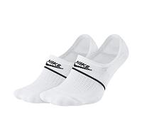 Nike Men U SNKR SOX ESNTL NO SHOW 2P Socks - White/Black, Size 6-7.5