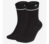 Nike Men U SNKR SOX ESSENTIAL CRW 2PR Socks - Black/White, Small