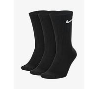 Nike Men Value Crew Cotton Crew, Pack of 3 Socks - Black S/ 34-38