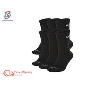 Nike Everyday Plus Cushioned Training Crew Socks (6 Pairs) - Black - Cotton/Polyester/Elastane 8-11