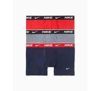 Nike Mens 3PK Dri-Fit Boxer Briefs, Obsidian/Cool Grey/University Red, L
