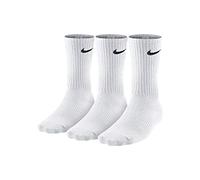Nike Men's 3PPK Lightweight Crew Sock - White/Black, Small