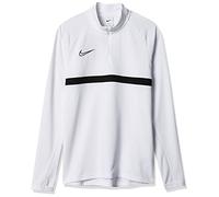 Nike Men's Academy 21 Drill Top Training Sweatshirt, White/Black/Black, XS