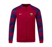Nike Mens Academy Pro FC Barcelona Knitted Full Zip Football Jacket - Red/Deep Royal Blue/White - L - Red/Deep Royal Blue/White - 100% Polyester
