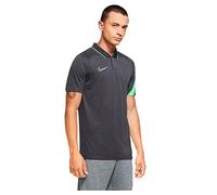 Nike Men's Academy Pro Polo, Anthracite/Green Strike/(White), S