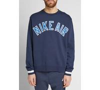 Nike Mens Air Fleece Crew Sweatshirt in Navy Cotton - Size Medium