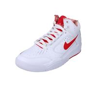NIKE Air Flight Lite MID Mens Trainers DJ2518 Sneakers Shoes (UK 8 US 9 EU 42.5, White University red 101)