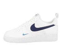 NIKE Men's Air Force 1 '07 Sneaker, White Deep Royal Blue Lt Photo Blue, 10.5 UK