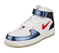NIKE Men's Air Force 1 Mid Qs Fashion Sneakers, White University Red Midnight, 9.5 UK