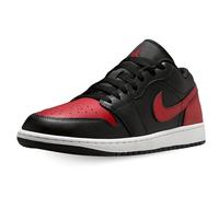 NIKE Men's Air Jordan 1 Low Basketball Shoes, Black Summit White Varsity Red, 11 UK