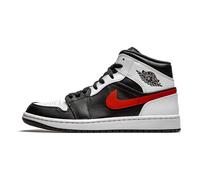 Nike Men's Air Jordan 1 Mid Basketball Shoes, Black Chile Red White, 10 UK