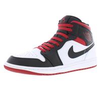 Nike Men's Air Jordan 1 Mid Basketball Shoes, White/Gym Red/Black, 10