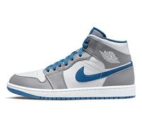 Nike mens Air Jordan 1 Mid, Cement Grey/White-true Blue, 11 UK