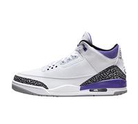 Nike Men's Air Jordan 3 Retro Basketball Shoes, White/Black-dark Iris-cement G, 9.5