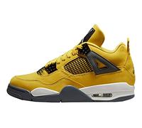 NIKE Mens Air Jordan 4 Retro - CT8527 700 -Tour Yellow Dark Blue Grey (UK 7.5)
