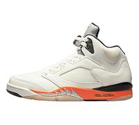 Nike Men's Air Jordan 4 Retro Sneaker, White/Orange, 10